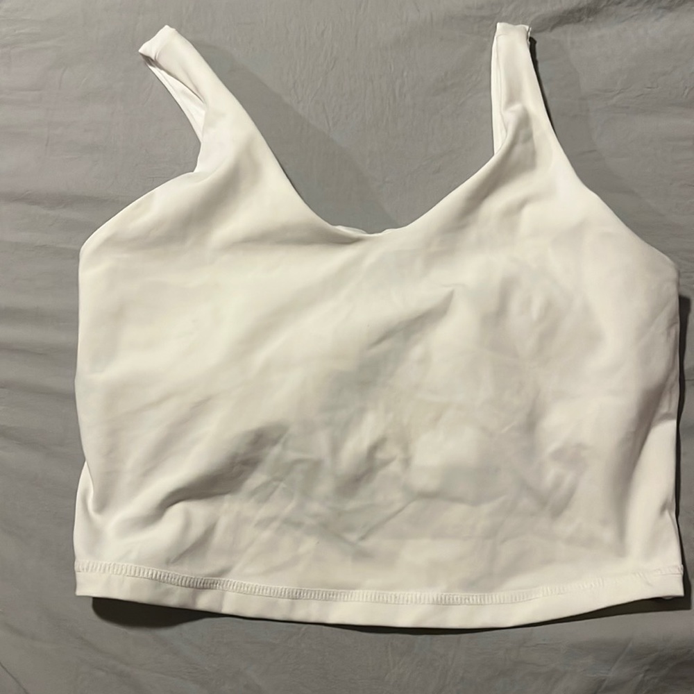 white athletic tank top. size Small